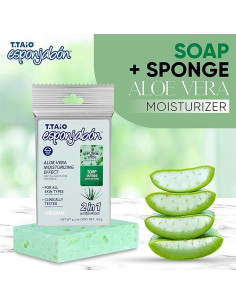 Esponjabon de Aloe Vera T.Taio - Jabón y Esponja Hidratante 2