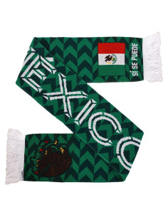 Bufanda de Fútbol México Euroscarves Doble Cara 145x18 cm