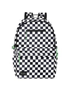 Mochila Simple Modern Ellis 25L Cuadrícula Negra y Blanca