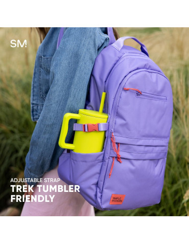 Mochila Simple Modern Ellis 25L Cuadrícula Negra y Blanca