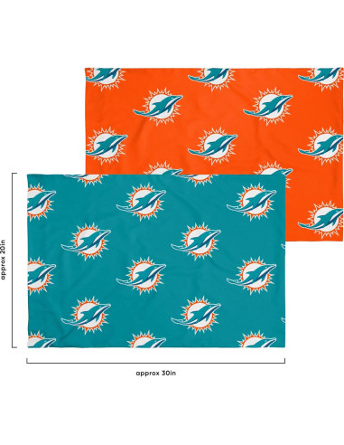 Edredón Individual FOCO NFL Delfines de Miami 3 Piezas