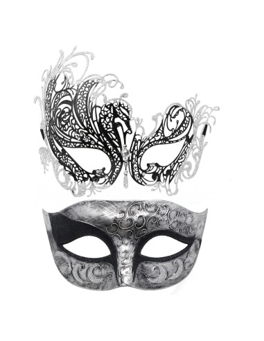 Máscaras de Fiesta para Parejas Coddsmz - Metálica y Plástica