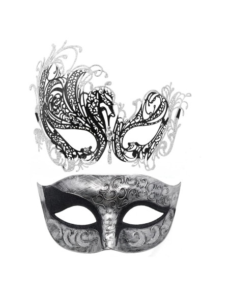 Máscaras de Fiesta para Parejas Coddsmz - Metálica y Plástica