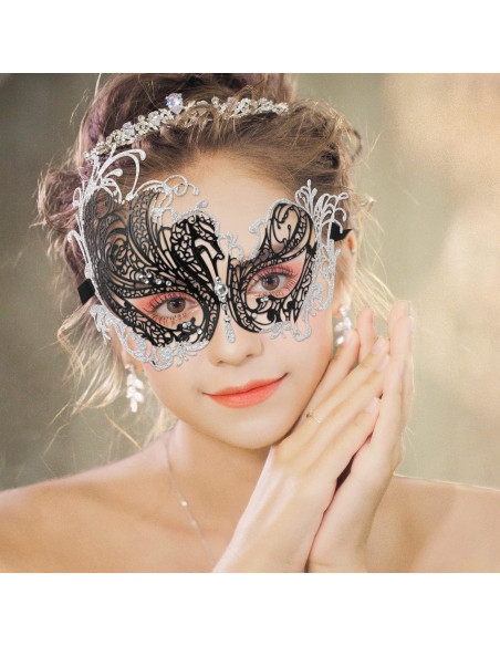 Máscaras de Fiesta para Parejas Coddsmz - Metálica y Plástica