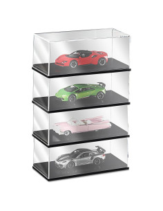 Baderke 4 Cajas de Exhibición para Modelos de Coches 1:64