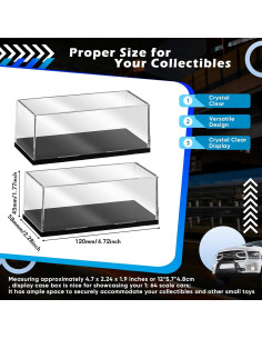 Baderke 4 Cajas de Exhibición para Modelos de Coches 1:64 2