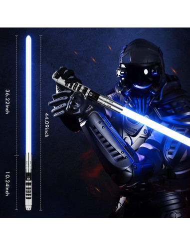 Sable de Luz Dueling CVCBSER RGB-X Plata 92 cm 15 Colores 12 Sonidos