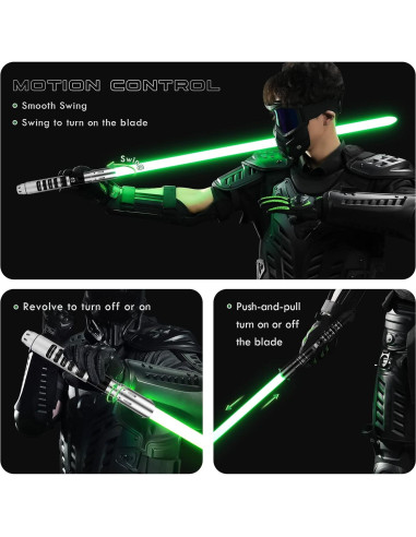 Sable de Luz Dueling CVCBSER RGB-X Plata 92 cm 15 Colores 12 Sonidos