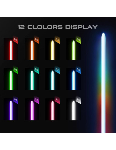 Sable de Luz Dueling CVCBSER RGB-X Plata 92 cm 15 Colores 12 Sonidos