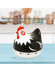 Temporizador de Cocina Mecánico YYMTTOR Pollo Negro 60 Minutos 2
