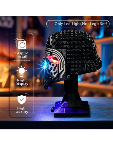 Kit de Luz BOOZUU para Casco de Kylo Ren LEGO 75415