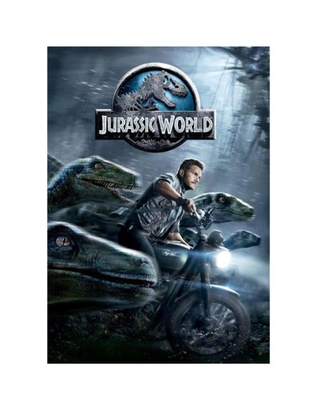Set de 3 DVDs Jurassic World Chris Pratt + Tarjeta de Arte