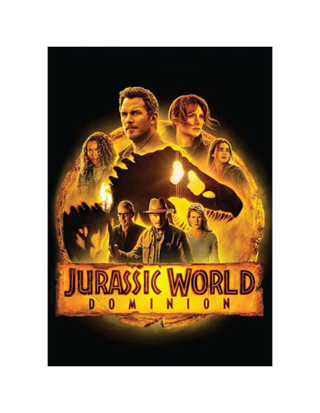 Set de 3 DVDs Jurassic World Chris Pratt + Tarjeta de Arte