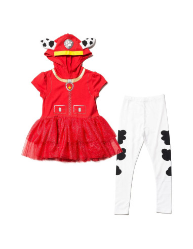 Conjunto Vestido y Leggings Paw Patrol Niñas 3T Rojo/Blanco