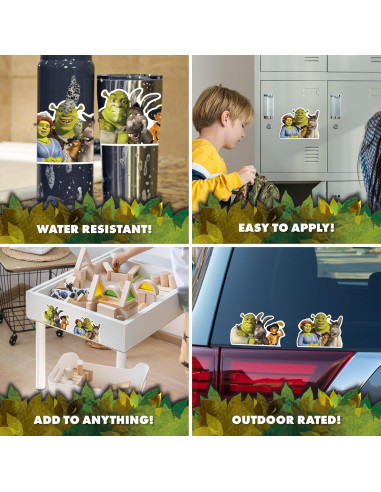 Calcomanías de Vinilo Shrek - Juego de 2 Resistentes al Agua