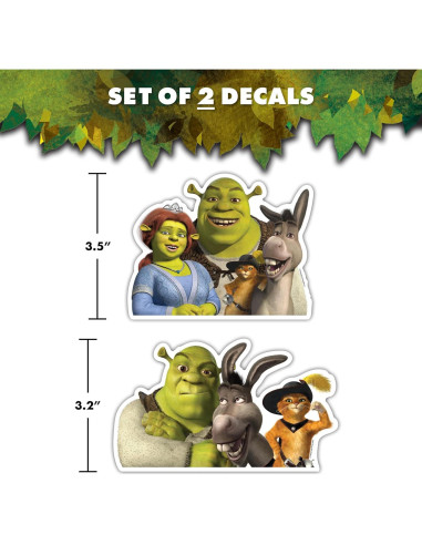 Calcomanías de Vinilo Shrek - Juego de 2 Resistentes al Agua
