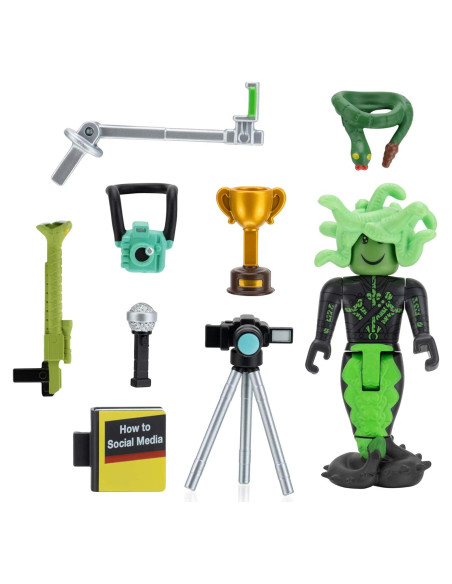 Figura de Acción Influencer Medusa Social Roblox con Accesorios