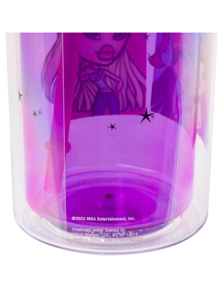 Taza Fría Alta Silver Buffalo Bratz Grid 591 ml con Cloe y amigas