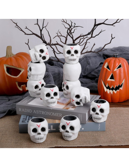 12 Juguetes Antiestrés Calavera Squishy Tlswshsy 5.6 cm