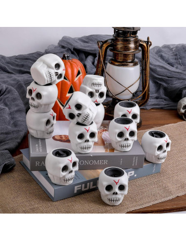 12 Juguetes Antiestrés Calavera Squishy Tlswshsy 5.6 cm