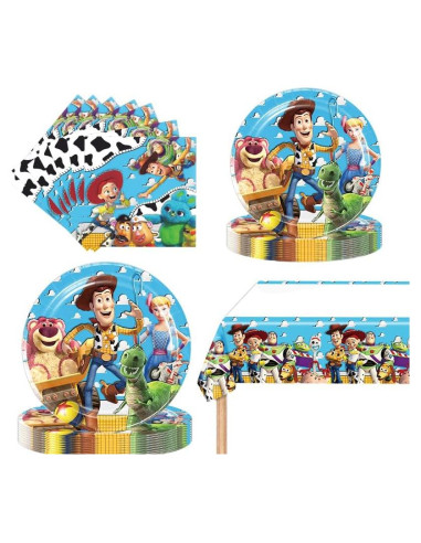 Kit de Fiesta Toy Story 41 Piezas - Platos, Servilletas y Mantel