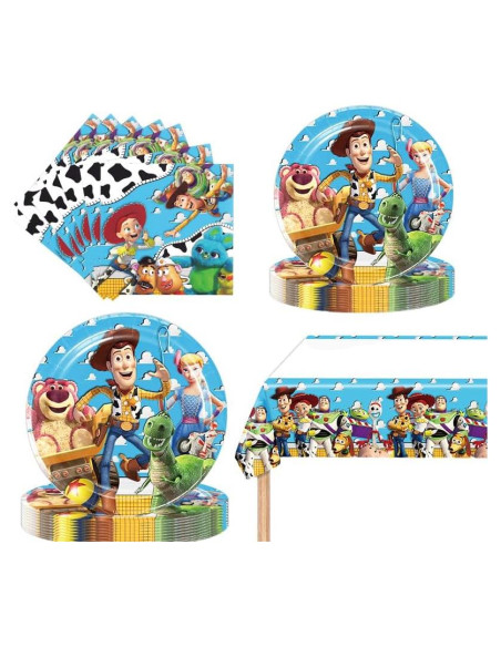 Kit de Fiesta Toy Story 41 Piezas - Platos, Servilletas y Mantel