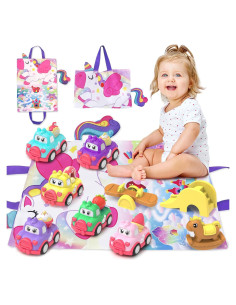 Juego de Coches de Juguete Seveclotree 10 PCS con Bolsa Unicornio
