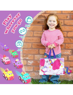 Juego de Coches de Juguete Seveclotree 10 PCS con Bolsa Unicornio 2