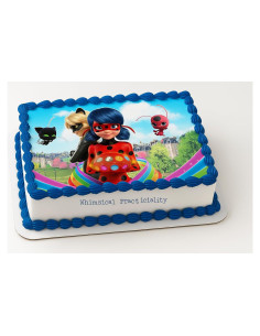 Topper de Pastel Miraculous Ladybug - Ladybug y Cat Noir 28cm