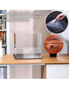 Caja de Exhibición Acrílica SANOSY para Balones de Baloncesto 30cm 2