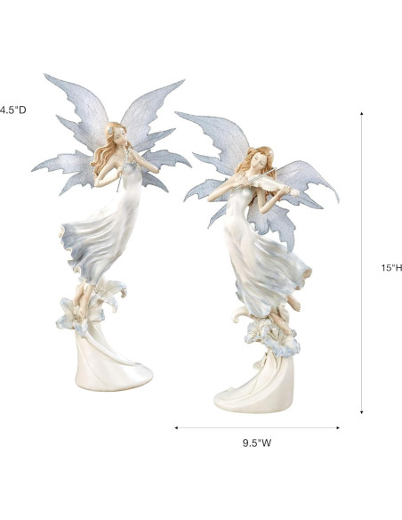 Conjunto de Figuras de Hadas Azul Celestial - Toque de Clase