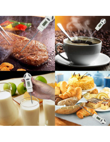 Termómetro Digital de Cocina Allsun ETP113 con Sonda de Acero Inoxidable