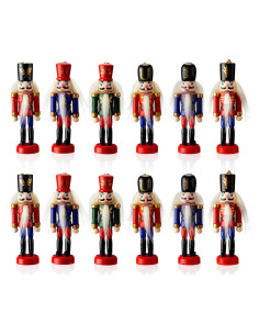 Adorno de Cascanueces de Madera Aoriher - 12 Piezas 10.7 cm