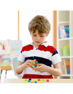 Cubo Rápido D-FantiX QY Toys Guerrero 3x3 con Bloques 2