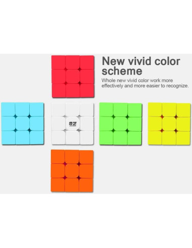 Cubo Rápido D-FantiX QY Toys Guerrero 3x3 con Bloques