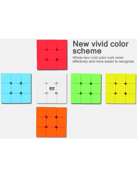 Cubo Rápido D-FantiX QY Toys Guerrero 3x3 con Bloques