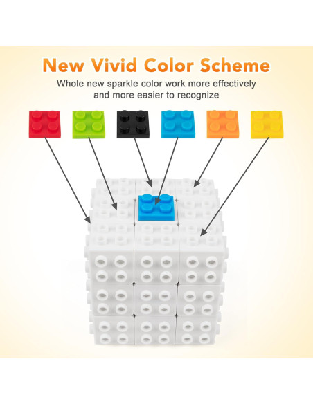 Cubo Rápido D-FantiX QY Toys Guerrero 3x3 con Bloques