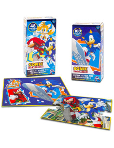 Rompecabezas Sonic the Hedgehog 2 Piezas 48 y 100 para Niños 2