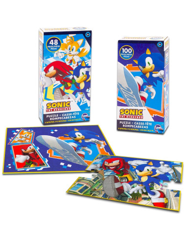 Rompecabezas Sonic the Hedgehog 2 Piezas 48 y 100 para Niños
