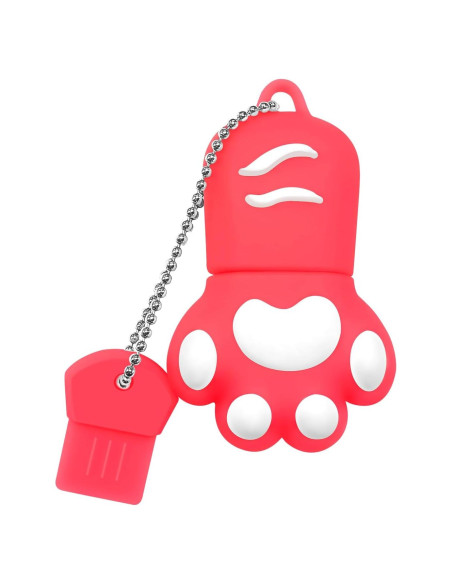 Unidad Flash USB 64GB Excitent Patita de Gato Rosa