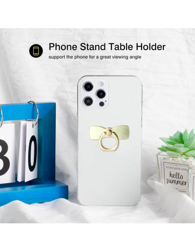 Soporte para Anillo de Teléfono Wansurs Oro 2 Pack Ajustable