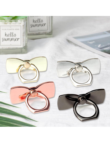 Soporte para Anillo de Teléfono Wansurs Oro 2 Pack Ajustable