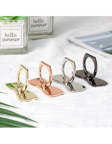 Soporte para Anillo de Teléfono Wansurs Oro 2 Pack Ajustable