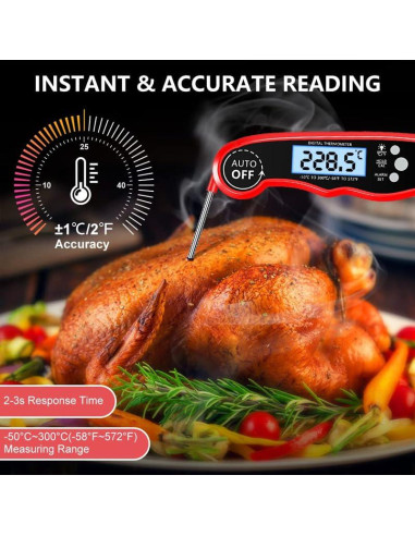 Termómetro Digital de Carne RIWUSI DT-68A con Doble Sonda