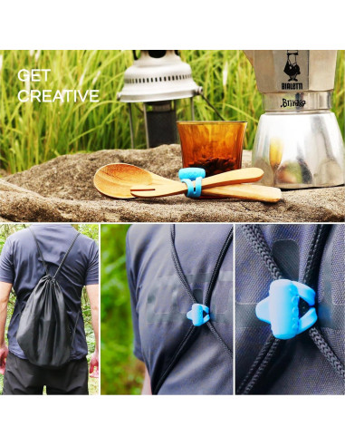 Organizador de Cables MOOY CLINGMAN Set de 3 Silicona Azul