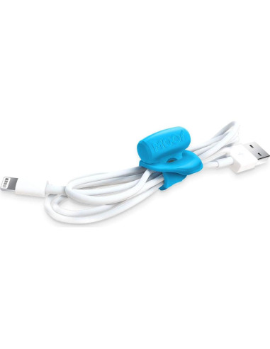 Organizador de Cables MOOY CLINGMAN Set de 3 Silicona Azul