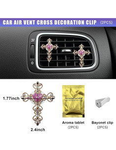 Clip de Ventilación de Aire Brillante Sylvil 2 PCS Corazón Rosa 2