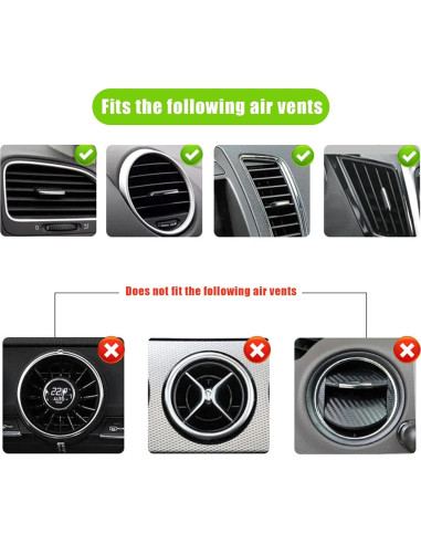 Clip de Ventilación de Aire Brillante Sylvil 2 PCS Corazón Rosa