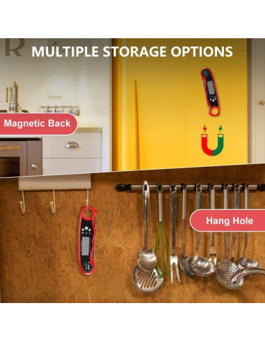 Termómetro Digital de Carne RIWUSI DT-68A con Doble Sonda