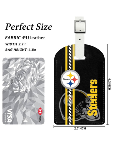 2 Etiquetas de Equipaje de Cuero Sintético AYYQHC Fútbol